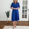 Church Dress for Women Short Sleeve A Line Teacher Work Dress Casual Knee Length