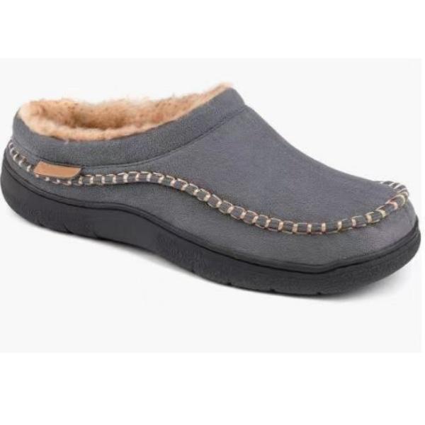 Herren Winter Hausschuhe Weich Plüschgefüttert Warmes Fleece Innen/Außen Hausschuhe mit Rutschfester Sohle Bequemes Heimschuhwerk für Kaltes Wetter