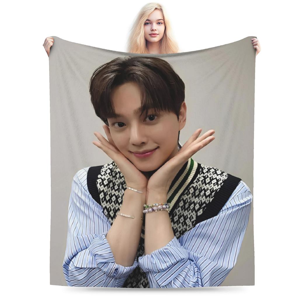 Song Kang Korejský Pop Deku Pikniková Flanelové Ložní Přikrývky Na Pohovku Židli Teplý Design Kvalitní Přehoz Dárek