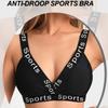 New Padless Yoga Sports Bra Letter Strap Running Fitness Shockproof Vest Bra
