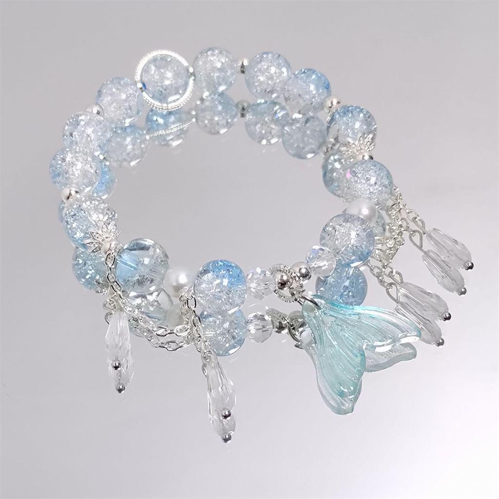 Mori Style Mermaid Crystal Bracelet - Versatile Beaded Design