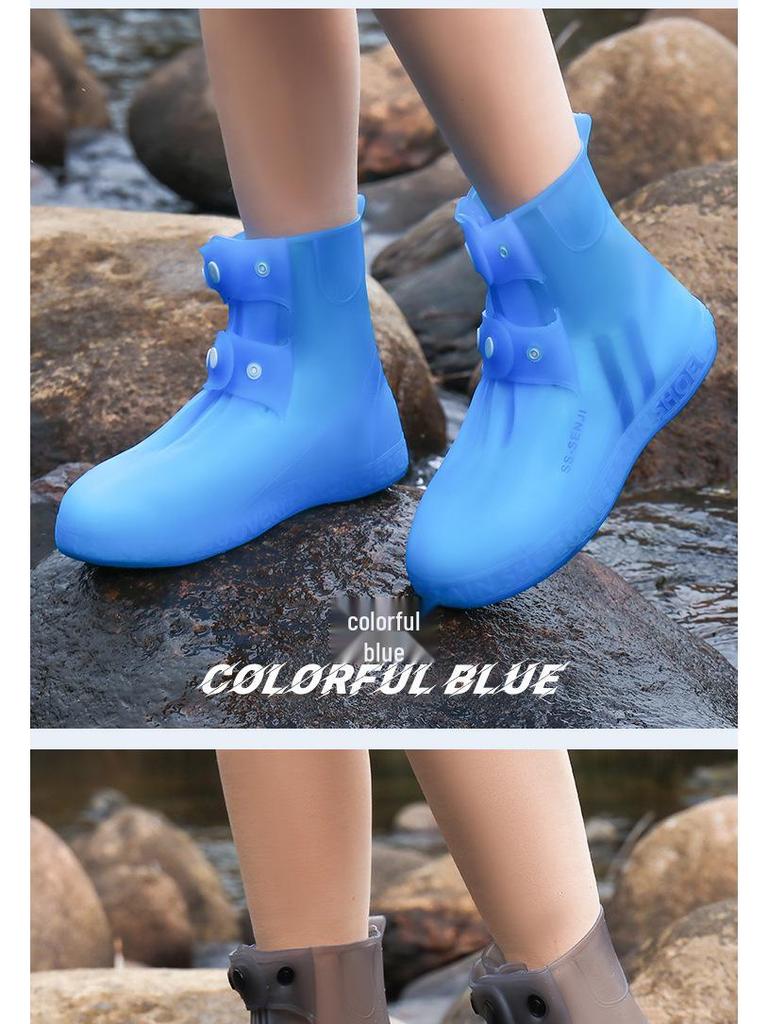 Huse impermeabile antiderapante din silicon pentru cizme de ploaie - Îngroșate, rezistente la uzură, protecție unisex pentru picioare pentru zilele ploioase