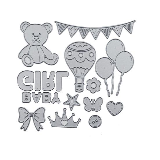 

Bear Banner Balloon Baby Cutting Dies DIY Scrapbook Paper Cards Decor