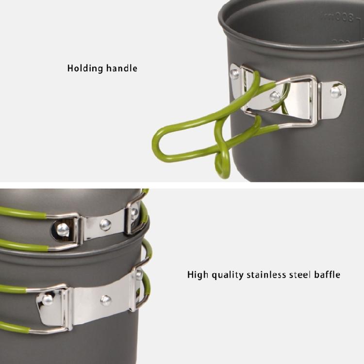 Outdoor Gas Burners Stove Tourist Pots Set Camping Cookware Kits Folding Utensils for Backpacking Outdoor Hiking & Picnics