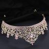 Gorgeous Baroque Rhinestone Wedding Crown for Women Girls Party Birthday Tiaras Headbands Bridal Hair Jewelry for Queen Tiara