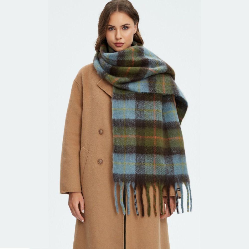 Plush Rainbow Tassel Shawl Mohair Winter Cashmere Scarves Retro Warm Wraps  Autumn Winter