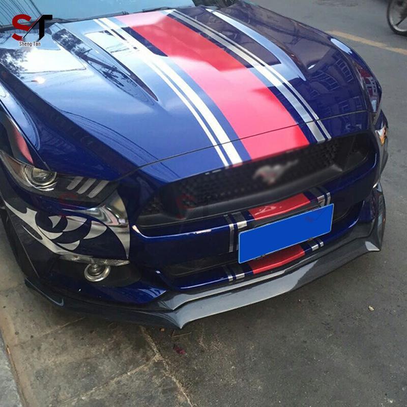 Carbon Fiber ROUSH Style Front Splitter Kit for 2015-17 Ford Mustang