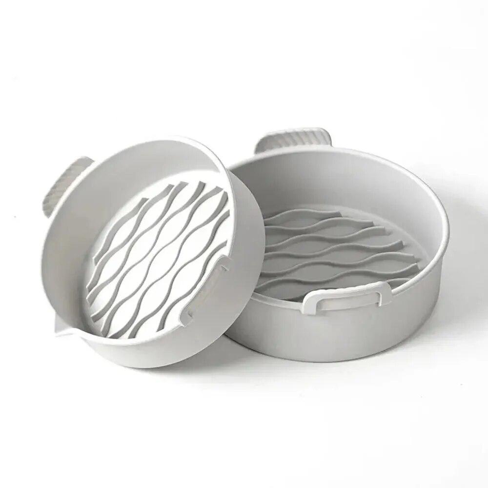 Friteuză rotundă din silicon, căptușeală pentru cuptor, tavă de copt, friteuză cu aer, din silicon, reutilizabilă, de schimb, tigaie, accesorii de bucătărie