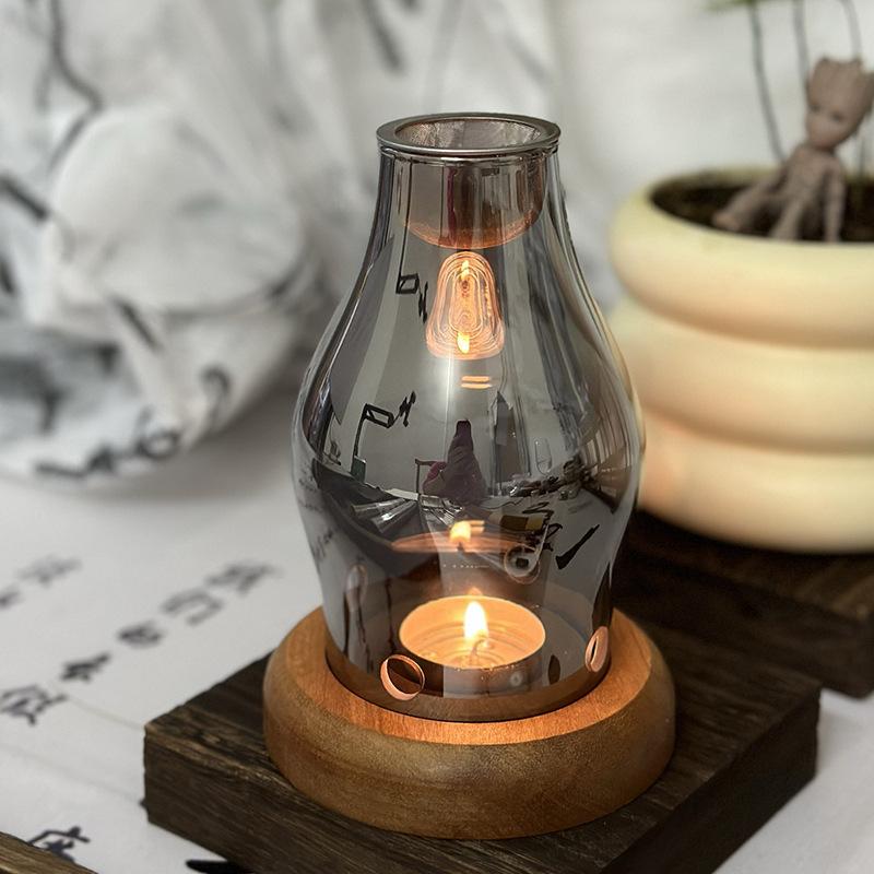 

Japanese glass incense burner household agarwood burner agarwood sandalwood natural fragrance incense burner candle incense lamp incense burner