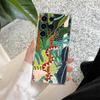 Tropical Jungle Print Leopard Sloth Rainforest Cat Phone Case For Samsung Galaxy S24 S23 Ultra S22 S20 Plus S21 FE Clear Fundas
