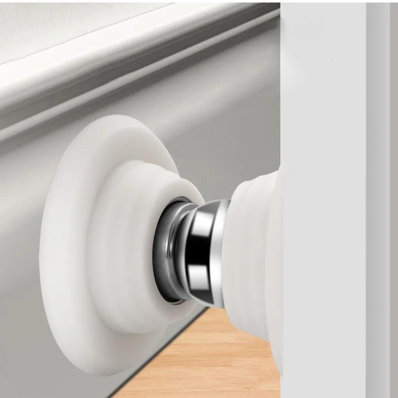 

1 шт. Магнитный держатель для дверного стопора, самоклеящийся, силиконовый, 4,7 см, противоударный, ветрозащитный, бытовые аппаратные аксессуары белый