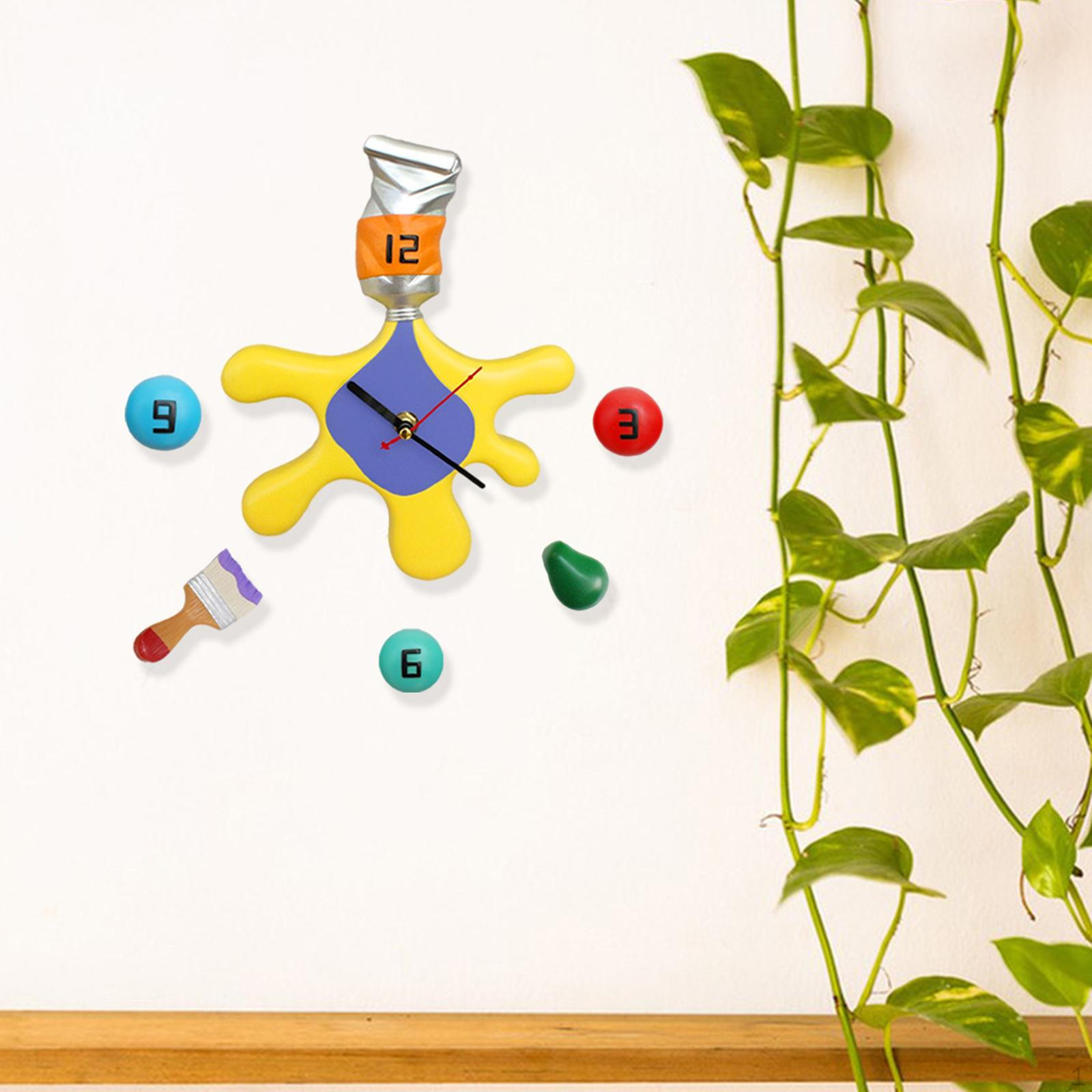 

Креативные пигментные настенные часы Современный художественный декор, Стильные, Декоративные украшения для спальни, детской