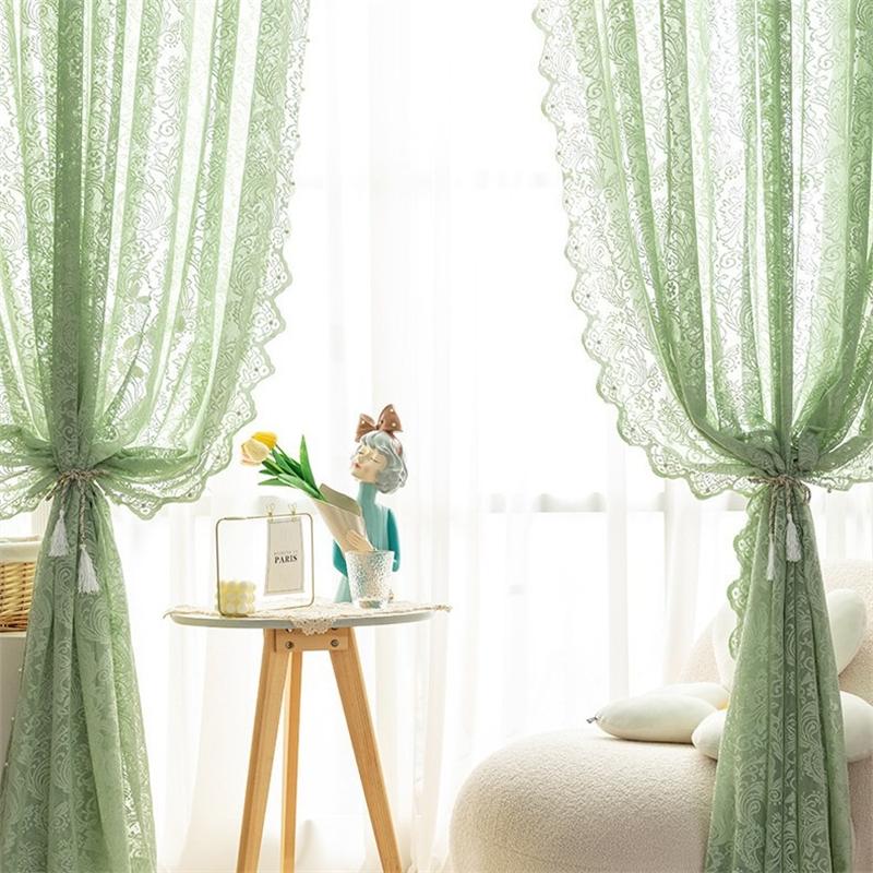 Krajka Polyester Síť proti komárům Dveřní síť Závěsný dveřní závěs Boční Muškaření Bez děrování Vintage Krajkové záclony Romantický Poloprůhledný Květinový Krajkový závěs