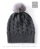 Autumn and winter new cashmere hat women's twisted hairball hat warm knitted thickened headgear versatile ear protection hat