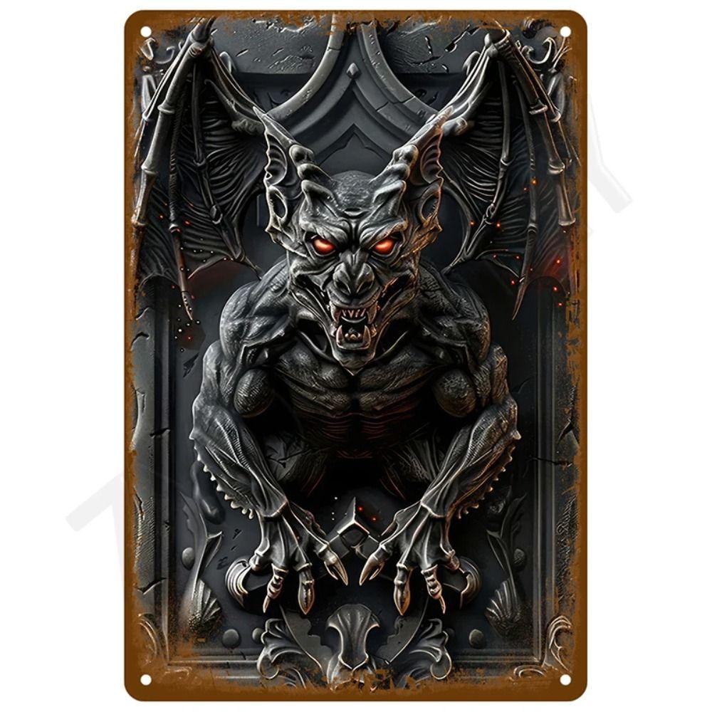 Garage Bar Metal Wall Sign, Auto Interior Decor Plaque 20x30cm