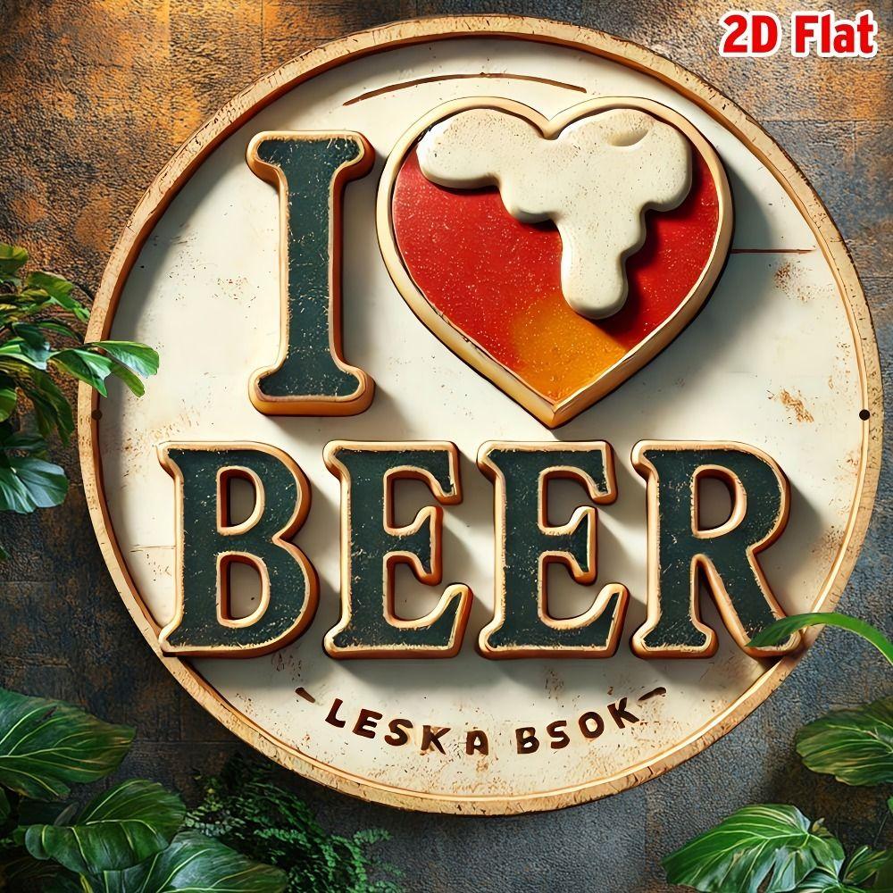 Segno in Latta Metallico Birra Decorazione Murale 20x30cm