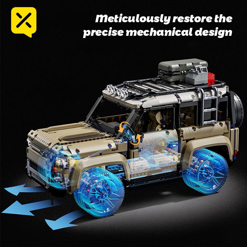 TOYLINX Off-Road SUV Building Blocks Remote Control Power Package 1:8 Scale Technical Car Model Assembling Bricks Gift for Kids