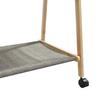 Bamboo Clothes Rack with Shelves and Casters 132 X 45.5 X 155.5 Cm