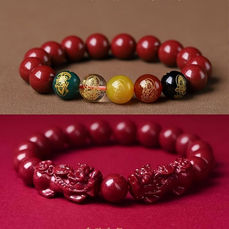 Cinnabar Pixiu BraceletPurple Gold Sand Bracelet, Women s Hand Jewelry Men s Accessories two
