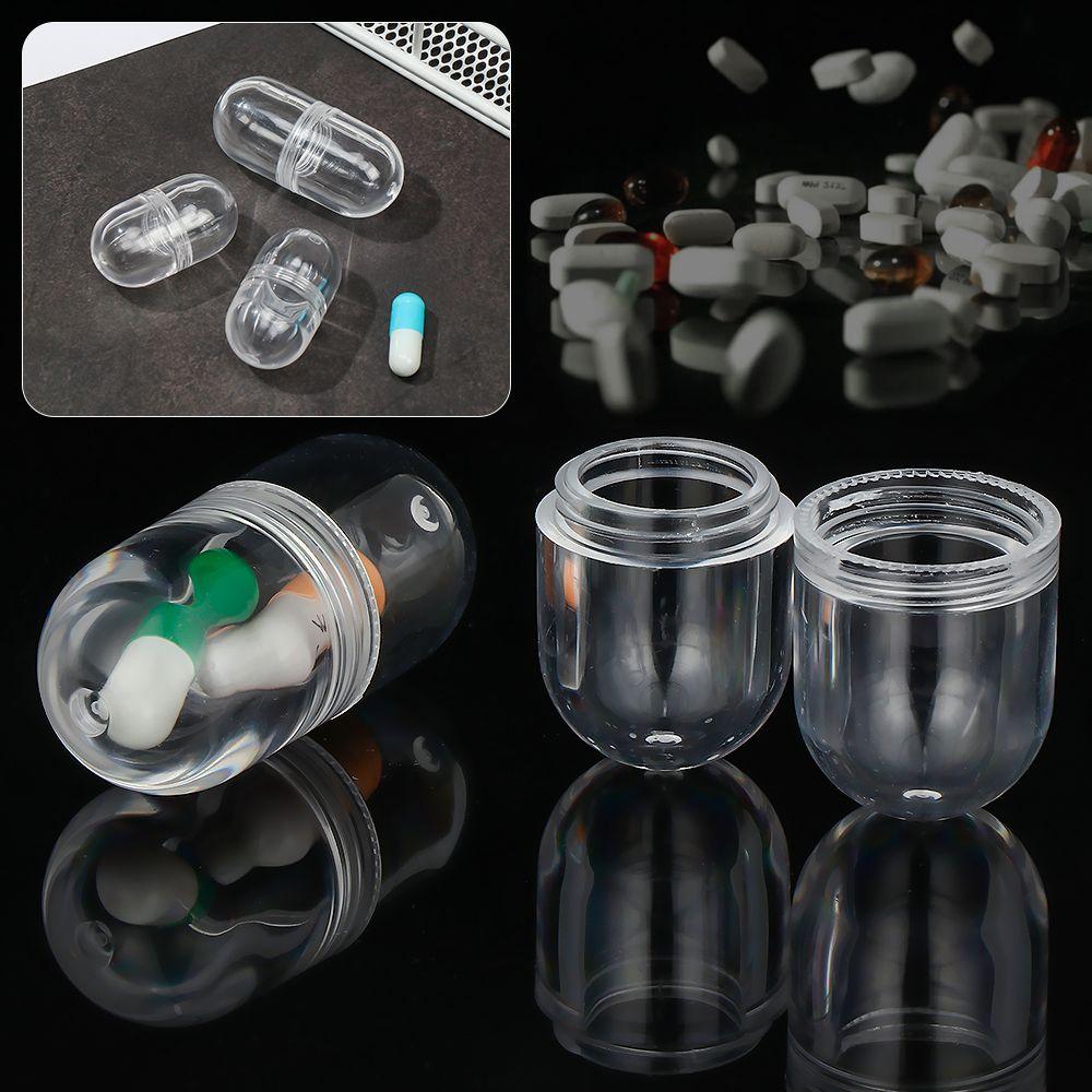 5Pcs/set Transparent Portable Drug Container Storage Box Pill Cases Empty Capsule Shell Medicine Splitters Bottle