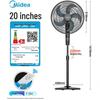 Midea 20-inch Quiet Oscillating Stand Floor Fan