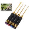 4Pcs RC Screwdriver Socket Hex Aluminium Alloy Repair Maintenance Tool Set Kit for Toy Model
