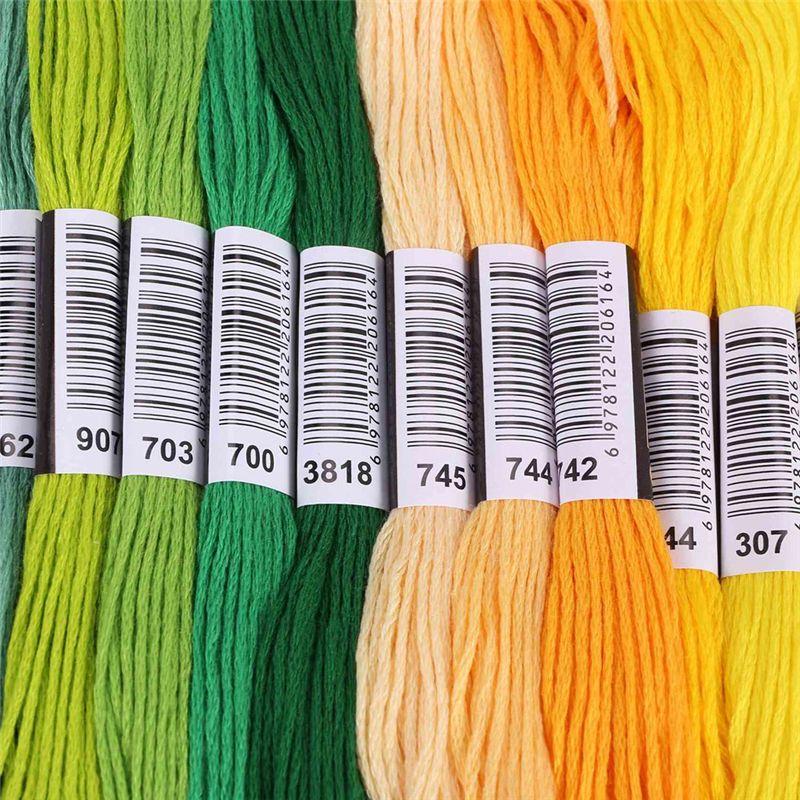 ABUL-100 Skeins Embroidery Floss Cross Stitch Thread Bracelet String With Needles For Friendship Bracelet