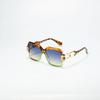 Female Sunglasses Large-sized Square Stylish Eyewear Retro Style Suitable for Outdoor Gatherings and Photography Props