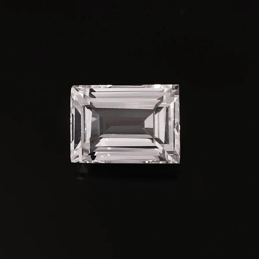 AAA Natural White Sapphire 23 Ct Loose Baguette Cut Certified Flawless Gemstone