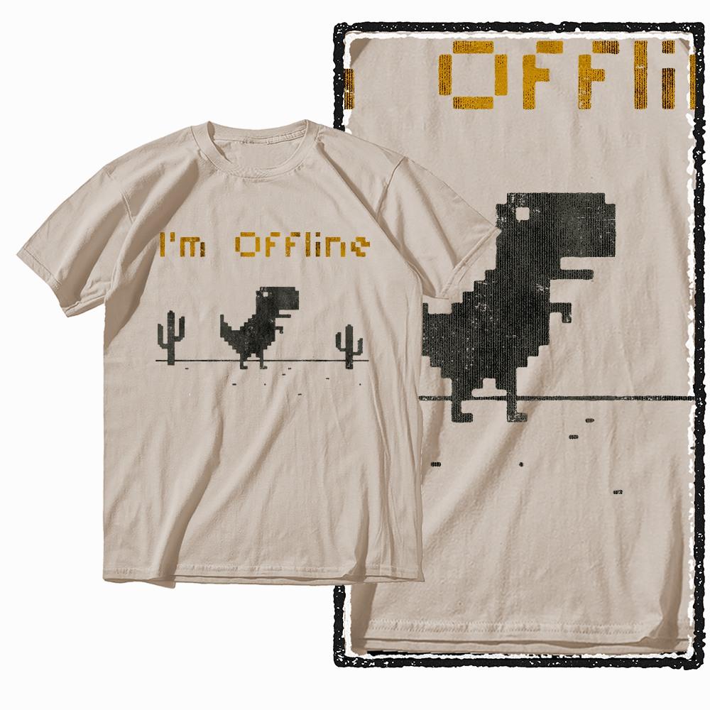 

G79 Beige Cotton Streetwear Dino dinosaur Graphic Men T-shirt | Big Size Cool Vintage O-neck men s Tee Tshirt S