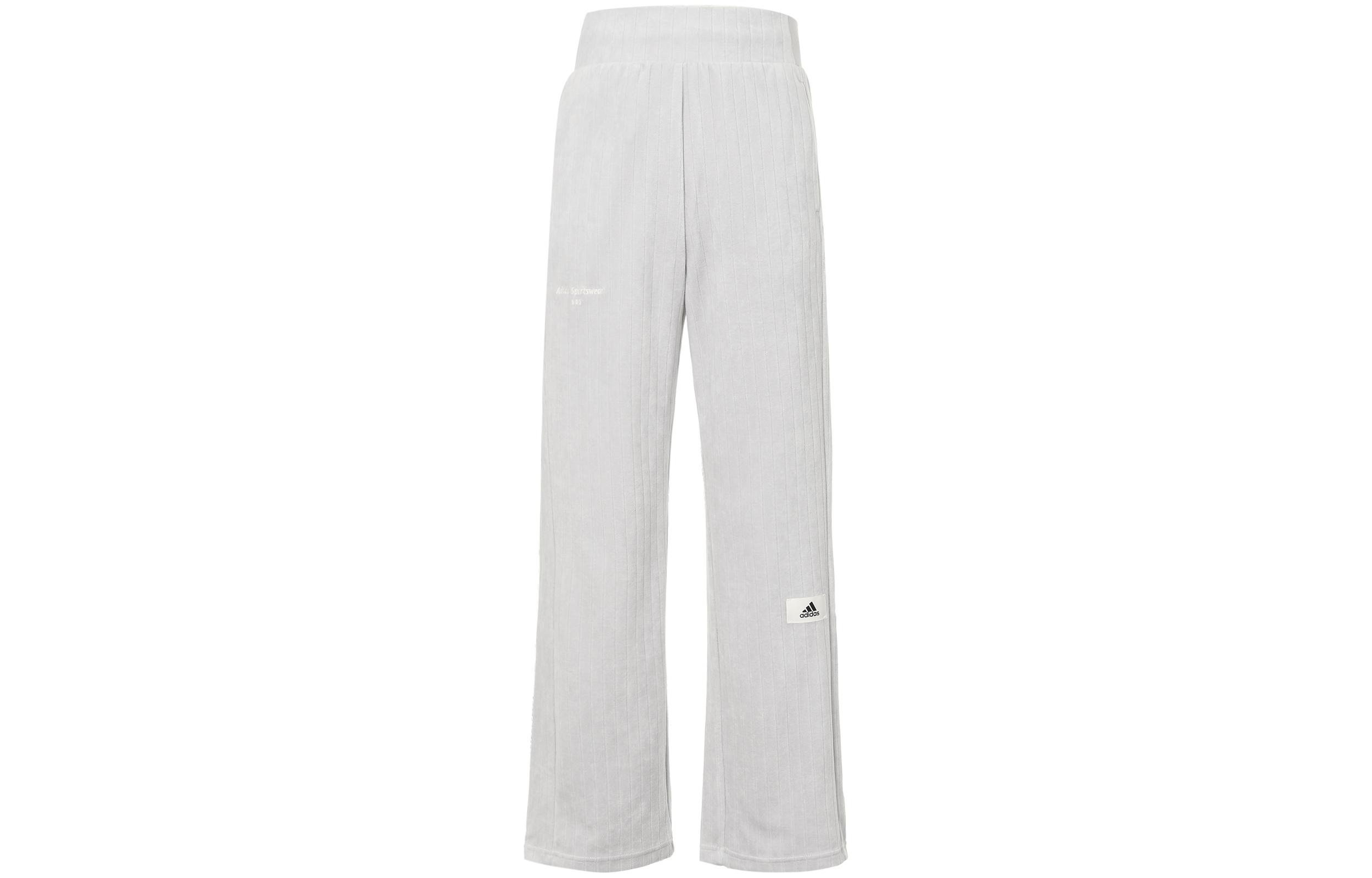 

Adidas Lounge Casual Pants Women s Light Gray Moderate Straight Fit Pants IW4035 XL