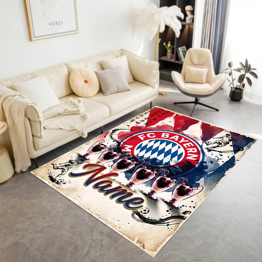 Bayern Munich Champions Floor Rug Office Rug Perfect for Entryway Study Room Decorate Room Dining Room Antislip Carpet Office Home Decor