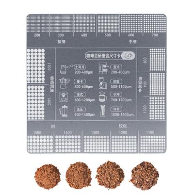 Grinding Scale Reference Card Italian Hand-brewed Coffee Powder Thickness Comparison Card Bean Grinding Auxiliary Tool