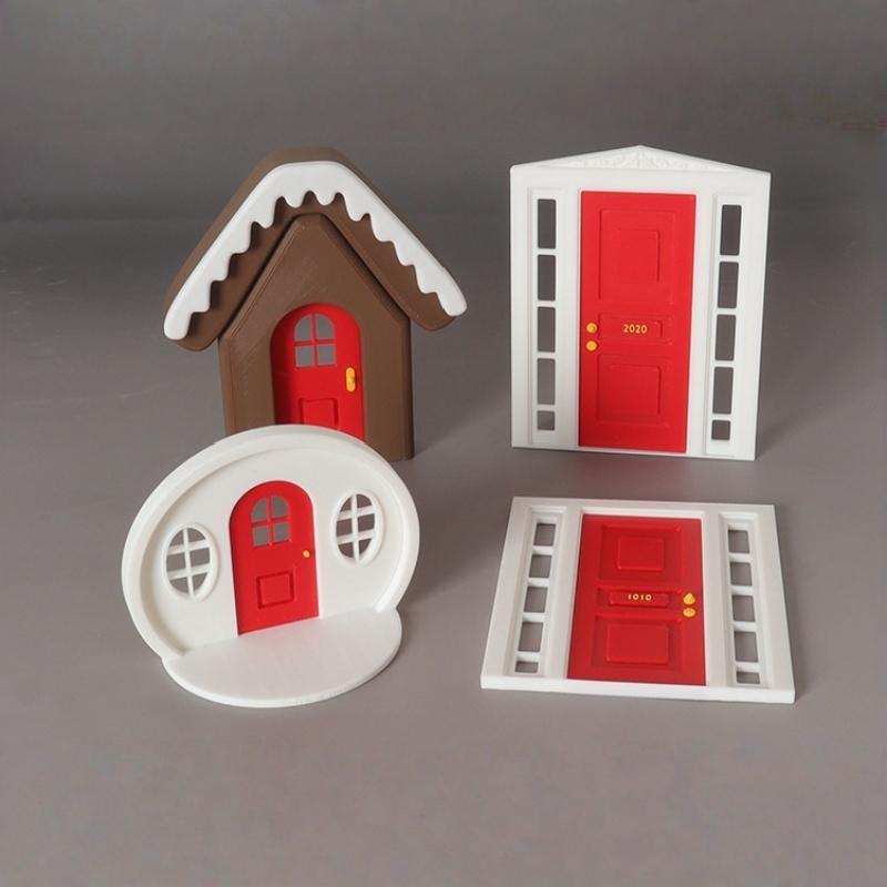 1Pcs Dollhouse Window Door Prop Mini Door Head Fence Courtyard Simulation Model Miniature Garden Scene Diy Furniture Decoration
