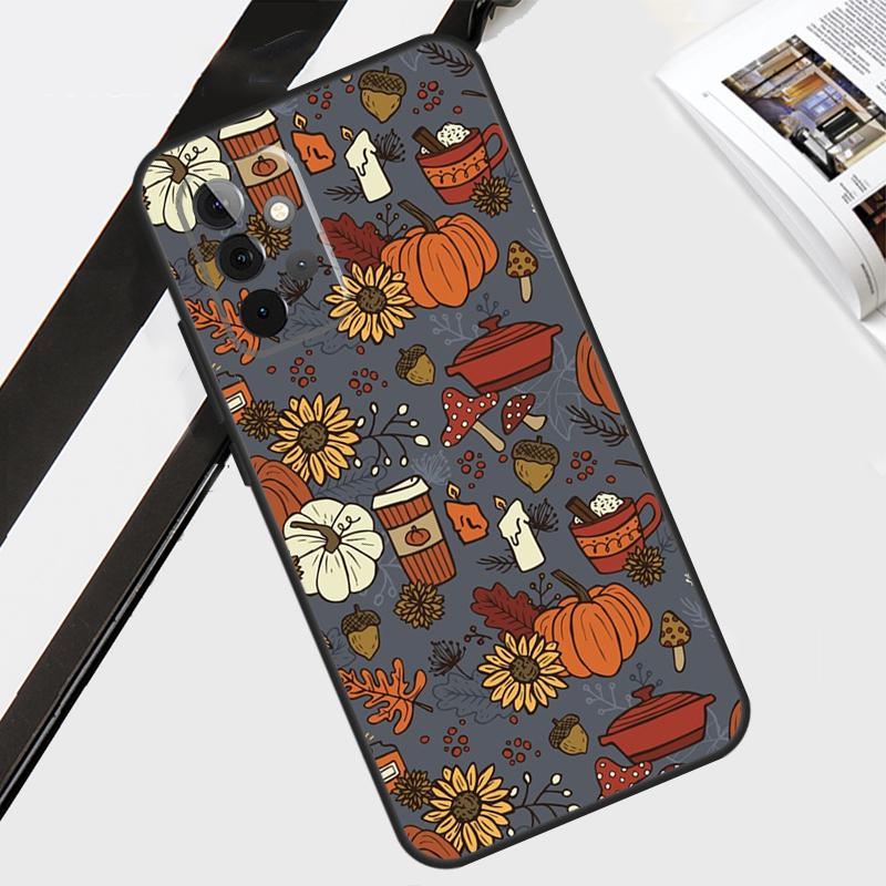 Autumn Leaves Fall Halloween Case For Samsung Galaxy A34 A54 A14 A13 A33 A53 A12 A22 A32 A52 A70 A51 A71 Back Cover