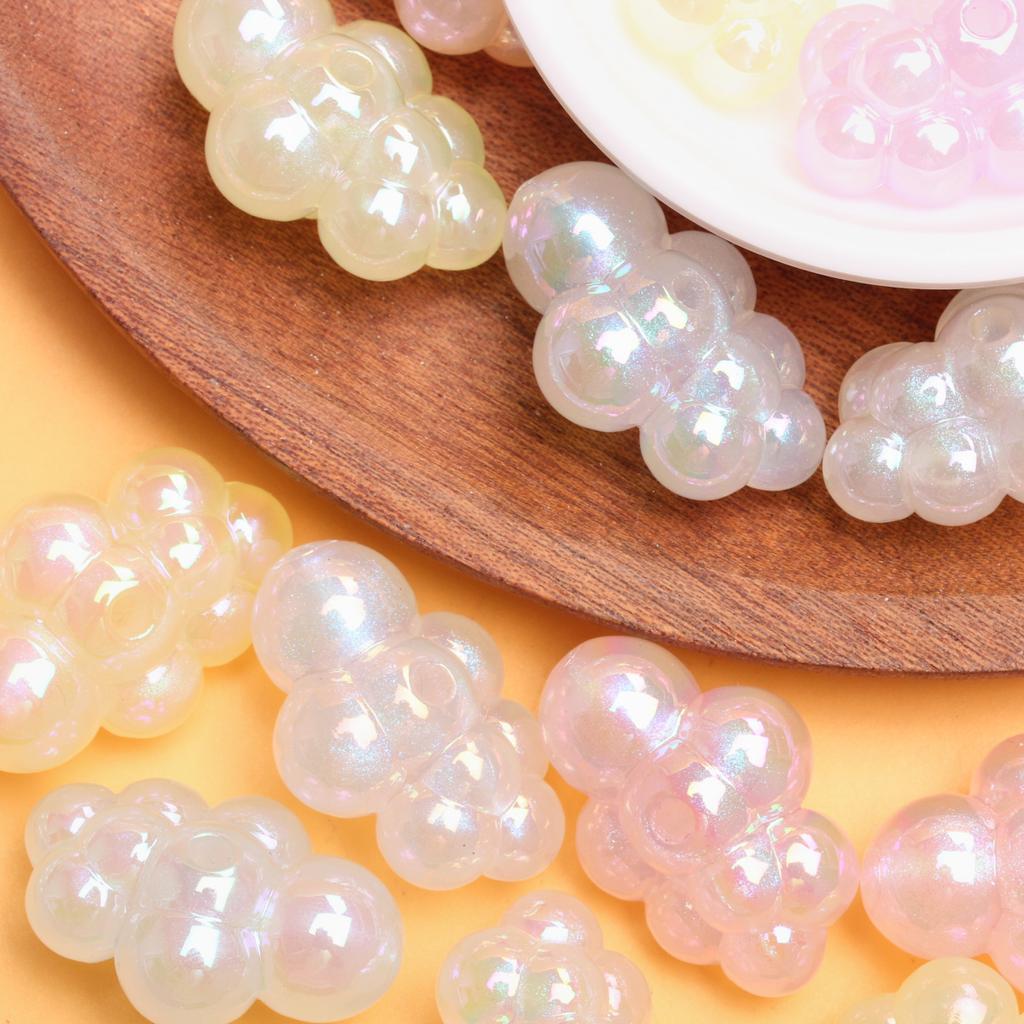 200pcs Bracelet Necklace DIY Handmade Accessories Jewelry Material Cloud Duo Beads UV Phantom Fashion Hairpin
