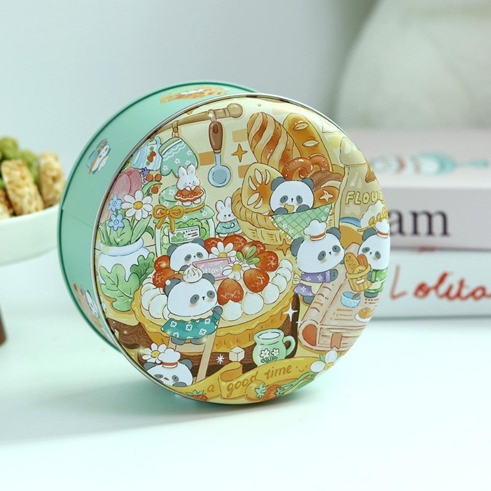 

Round Candy Storage Box Cartoon Pattern Gift Packaging Box New Wedding Candy Jar Festivals 3
