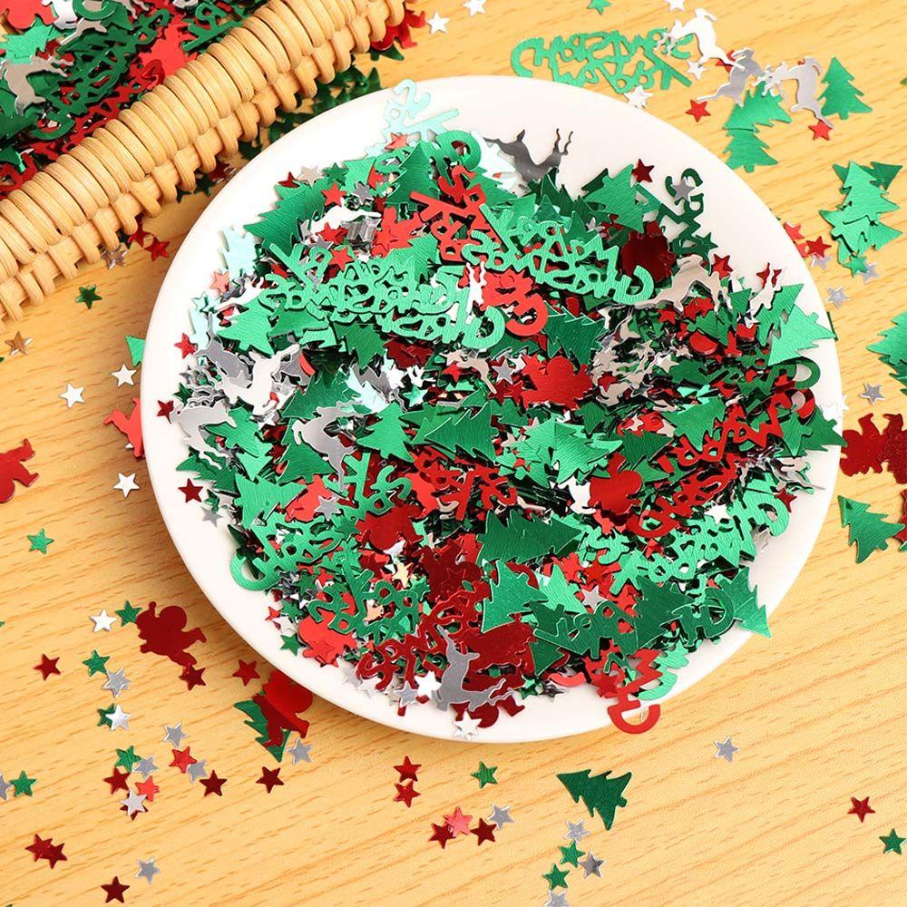 60g Mixed Color Xmas Home Confetti Tinfoil Sequins Christmas Decoration Party Supply