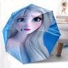 Frozen Queen Elsa Automatic Open/CloseUmbrella-CuteUmbrella with Cute Design, Portable 3-Fold Compact Umbrella for Men & Women, Valentine's
