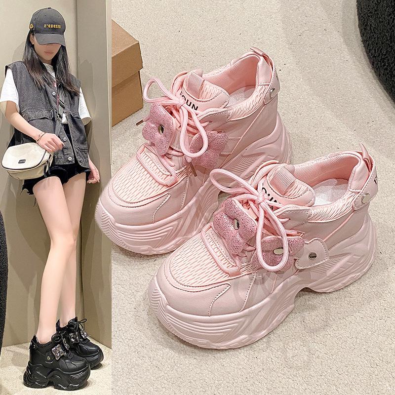 2025 Women's Thick-Soled Height-Enhancing Casual Sneakers – Spring/Autumn Fashion