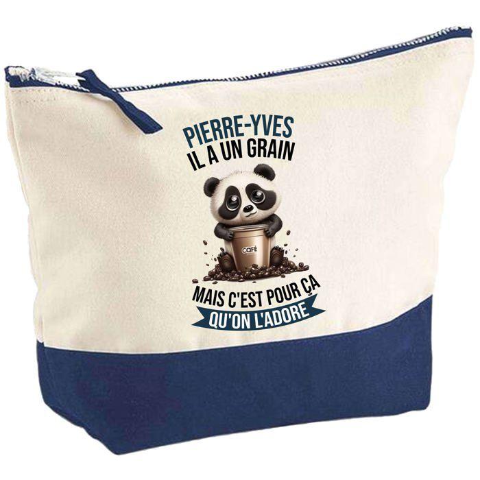 Trousse de maquillage - PLANETEE - Mustapha Panda Grain - Grand format - Coton - Impression HD