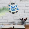 2D Flat 1pc, 8x8 in, Wishing You A Happy Father's Day with Circular Aluminum Metal Signs, Suitable for Terraces, Porches, Garages, Homes, Cafes