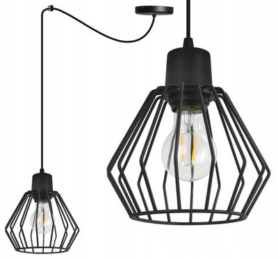 Hanging Lamp, Ceiling Chandelier, Wire Shade, Led