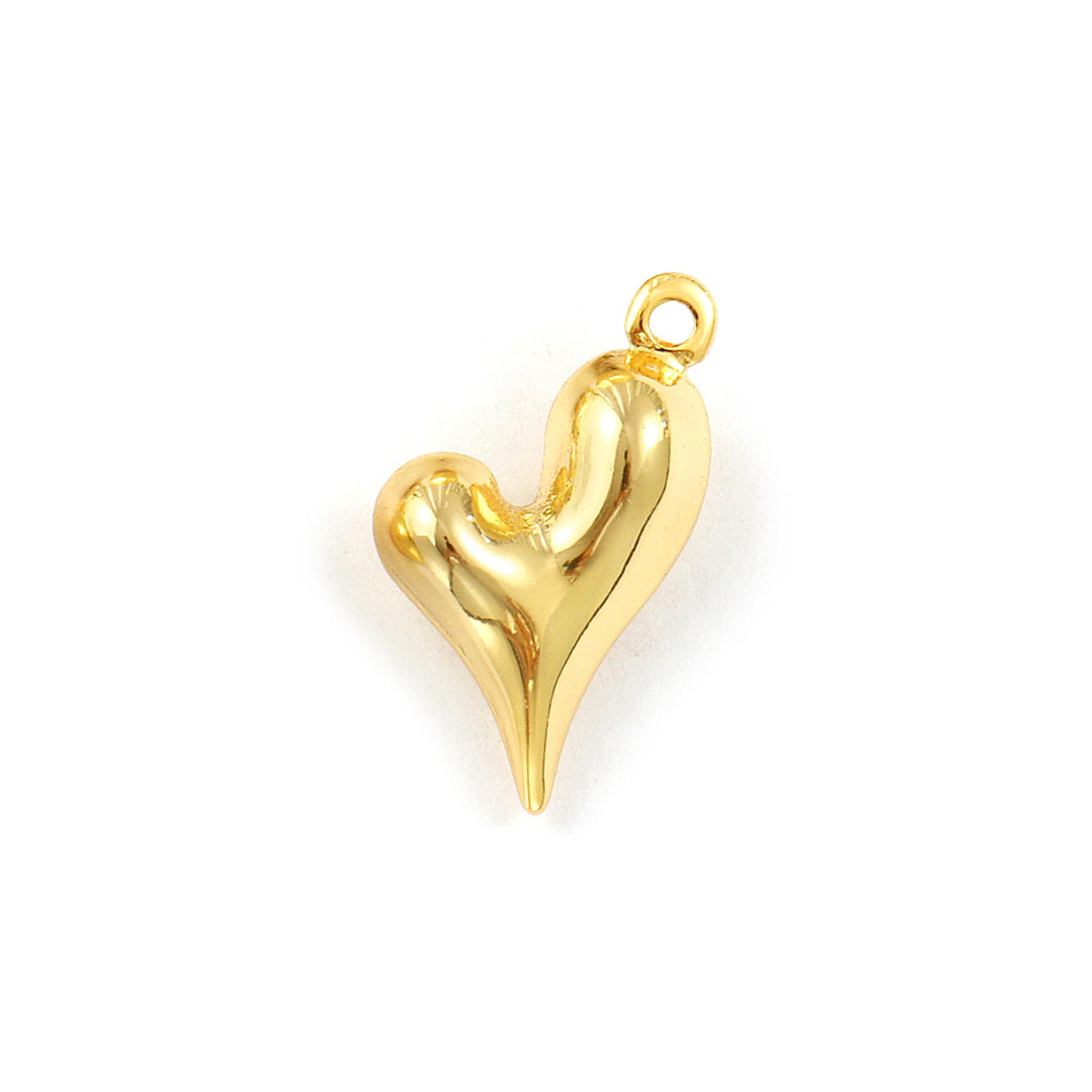 

2 PCs Brass Valentine s Day Charms 18K Gold Plated Heart Pendants For DIY Necklace Earring Bracelet Jewelry Making Findings