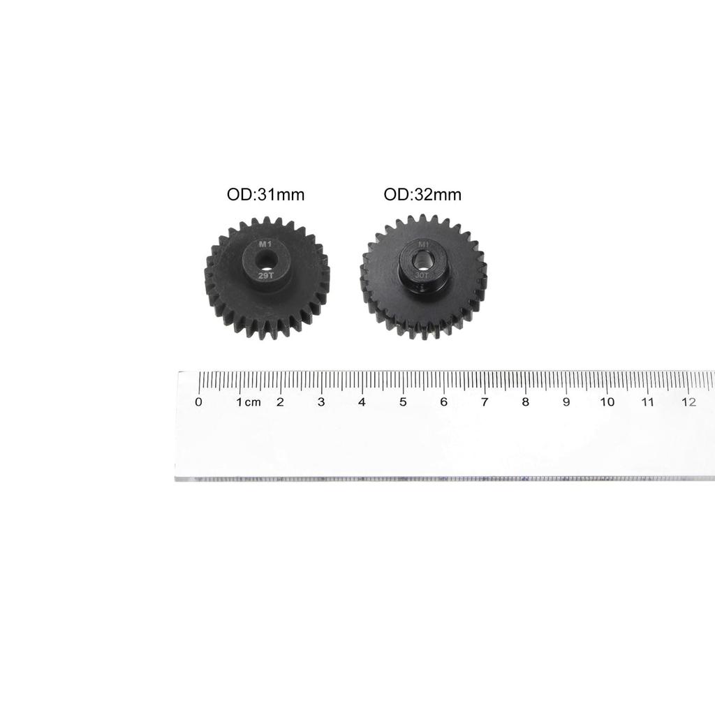 Uxcell Mod1 M1 Pinion Motor Gear Set, 29T/30T, for 5mm RC Motor Shaft, M1 Pitch Gear for RC Cars, Includes Hex Wrench, 2 Pieces