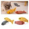 New Cross-border Pet Cat Toy Striped Linen Wave Fish For Self-entertainment