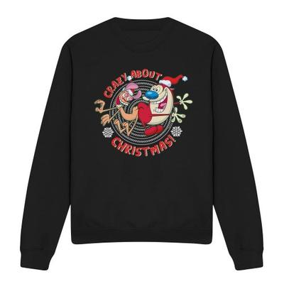 Ren & Stimpy Unisex Adult Crazy About Christmas Sweatshirt