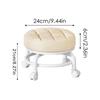 360° drehbarer Kinder-Seilzug-Hocker, niedriger Hocker, runder drehbarer Hocker, Drehhocker, Haushalts-kleiner runder Hocker, rollender Leder-Rundsitz