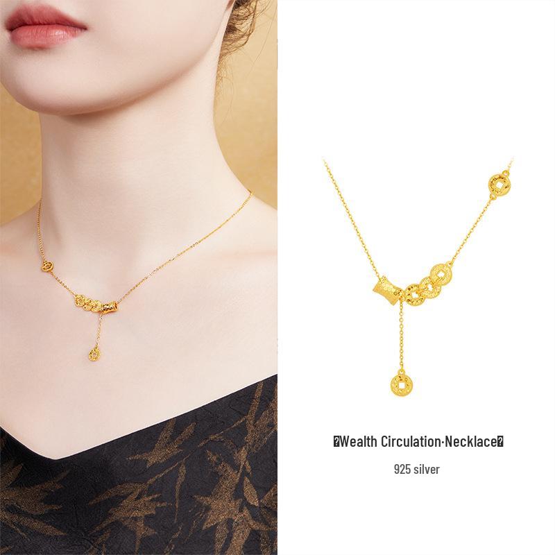 

S925 Sterling Silver Tassel Pendant Necklace - Women s Luxury Autumn/Winter Sweater Chain Jewelry S925 Silver