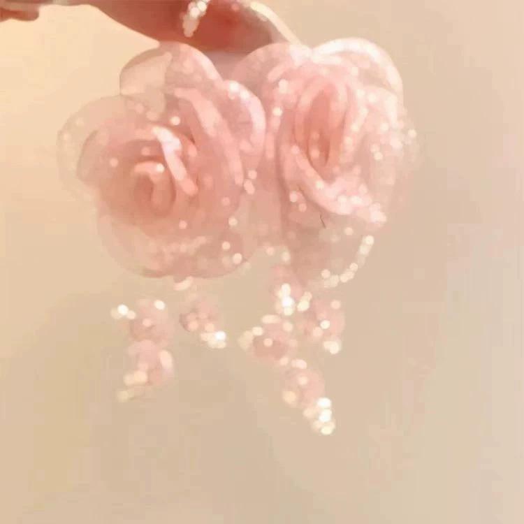 Handmade 2025 Refreshing Blue Beaded Stud Earrings - Unique High-End Vacation Style Design